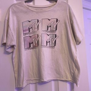 cropped MTV graphic tee